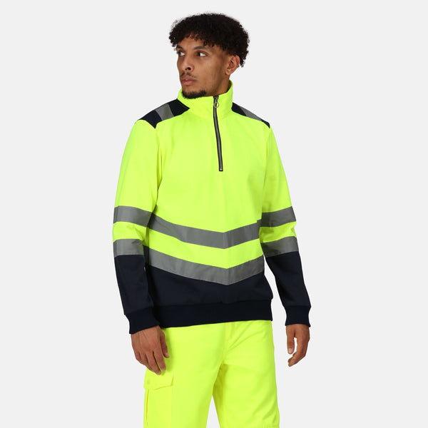 Unisex Hi-Vis Pro 1/4 Zip Sweat Top