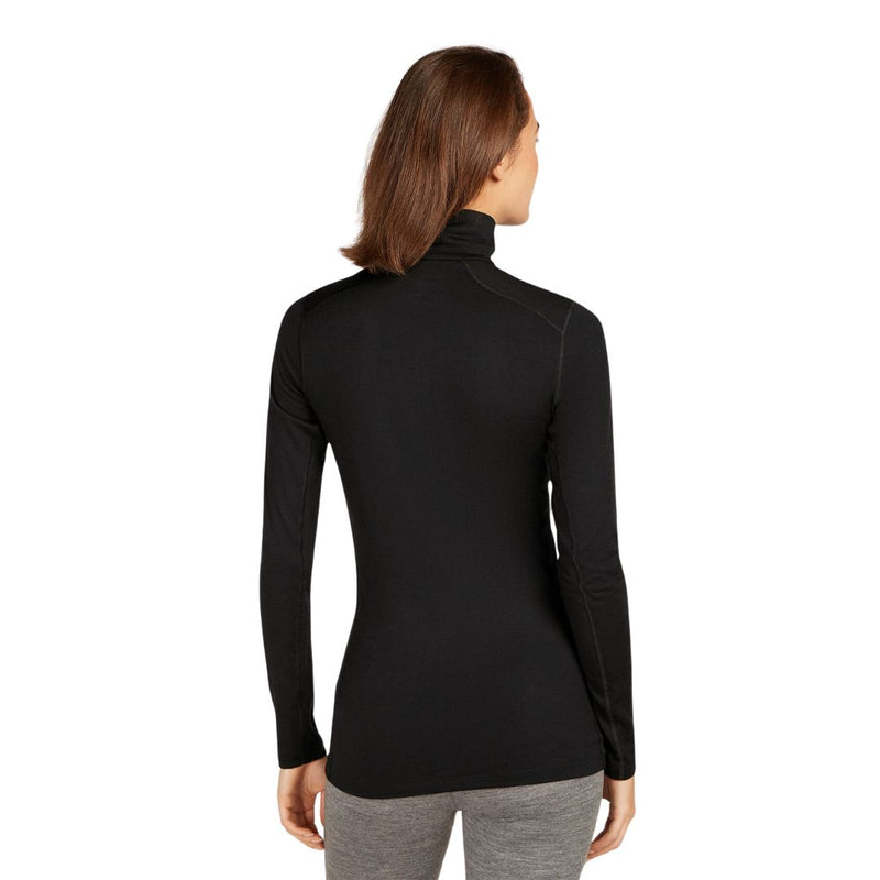 Women's Merino 200 Oasis Long Sleeve Half Zip Thermal Top - Black