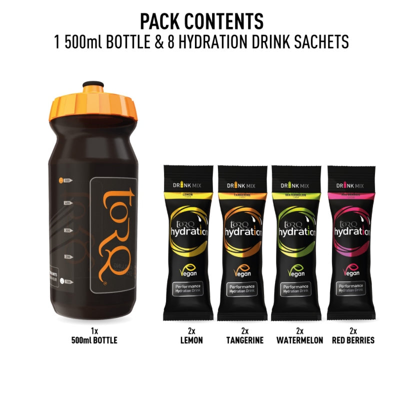 TORQ Hydration 500ml Bottle x 8 sachets