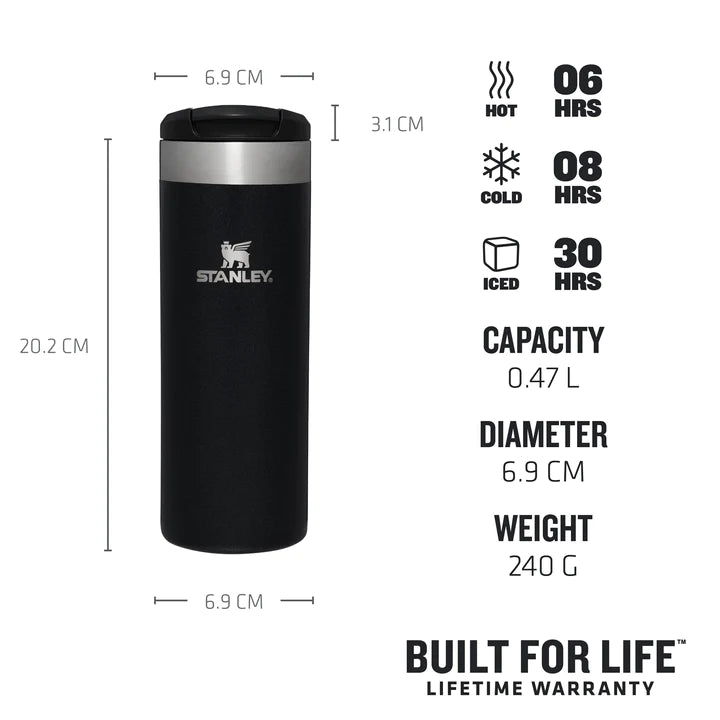 The Aerolight™ Transit Mug | 0.47L| Black