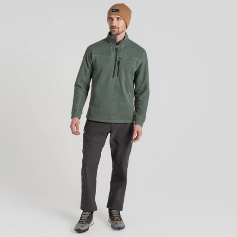 Men's Torney Half Zip Fleece - Laurel Green Marl