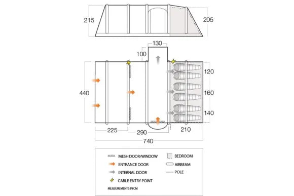 Vango Rome Air 650XL Tent Package - INCLUDES FREE CARPET & FOOTPRINT