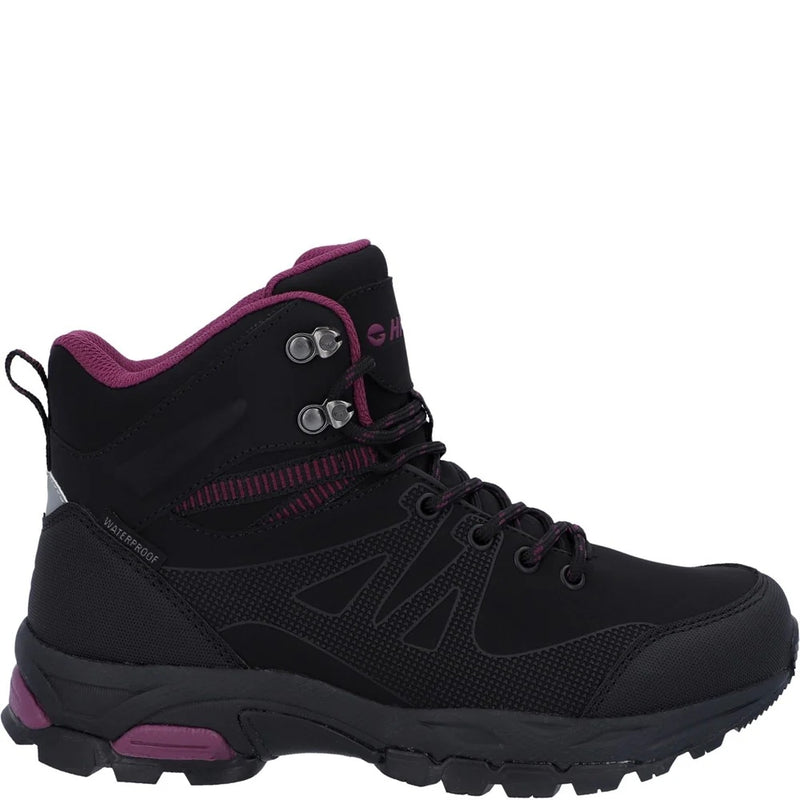 Women's Jackdaw Mid Waterproof Boots - Black/Burgundy