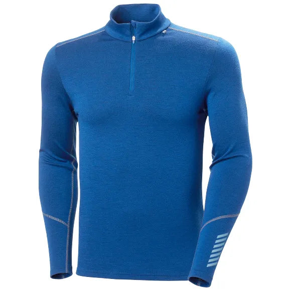 Men's Lifa Merino Midweight Half Zip Baselayer - Deep Blue