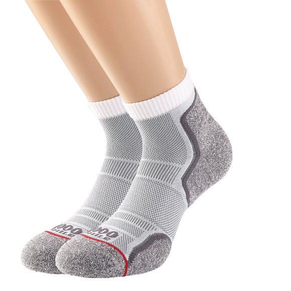 Lot de deux chaussettes de cheville monocouche Run pour hommes