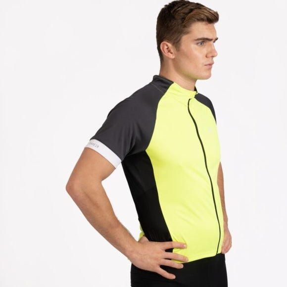 Men's Protraction Full Zip Lightweight Jersey - Fluro Yellow